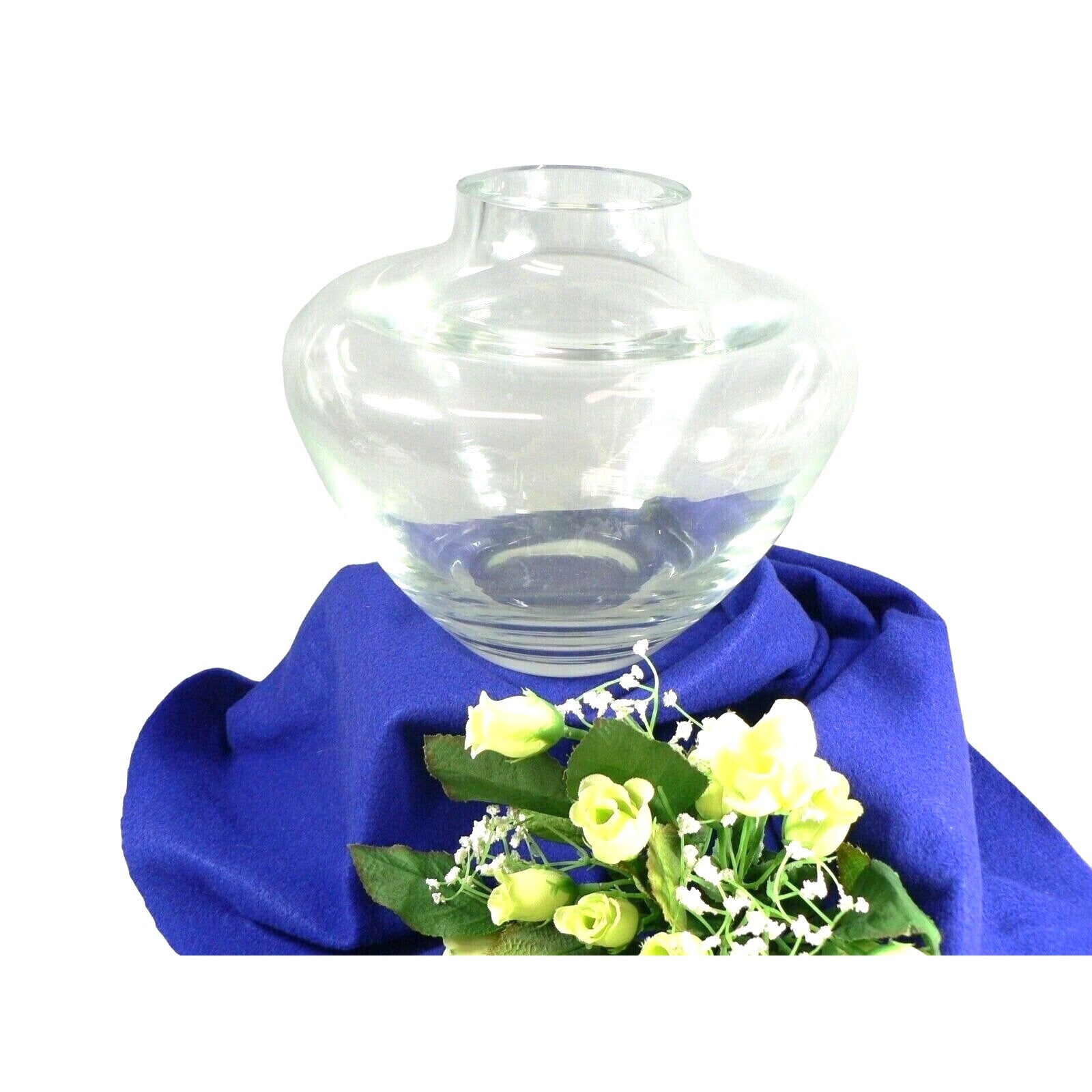 Art Glass Vase Thick Walled Modern Decorator Style