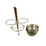 Load image into Gallery viewer, Condiments Serving Caddy Tray Scandinavian Style 3 Removal Cups Easy Serving
