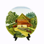 Load image into Gallery viewer, Decorative Plate Country Cottage Raised Relief Made in Germany Ready to Hang 9&quot;
