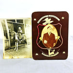 Load image into Gallery viewer, Early Twentieth Century Photos 1 Metal Mounted Masons Plaque 1 Boy on Pony 2pc
