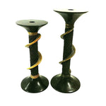 Load image into Gallery viewer, Candlestick Holders Stone Mixed Medium Renoir Designs Philippines Vintage
