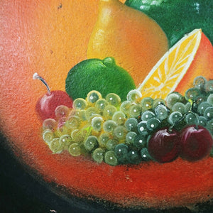 Cast Iron Skillet Art with Easel Hand Painted Fruit Design Decoration Only