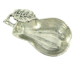 Load image into Gallery viewer, Condiment Nut Candy Dish, Pear Shaped Cast Aluminum Silver Antiqued Finish
