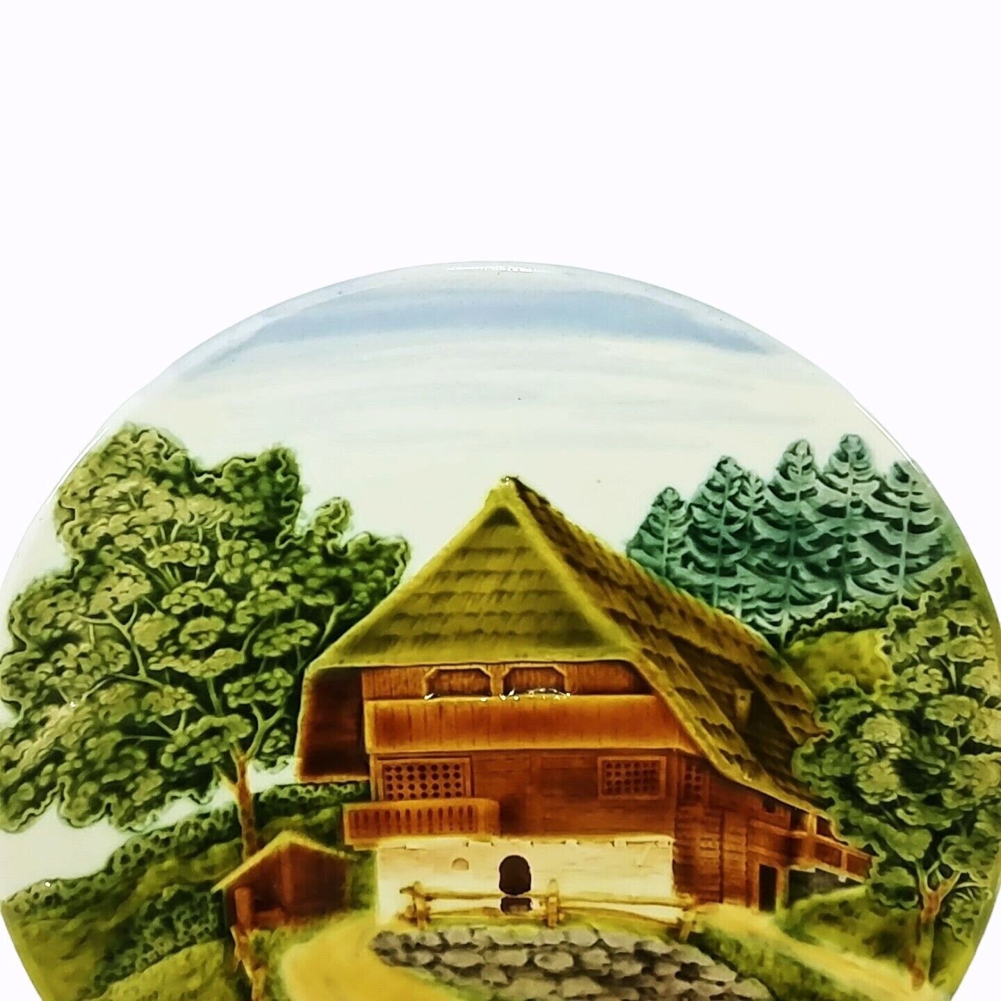 Decorative Plate Country Cottage Raised Relief Made in Germany Ready to Hang 9"