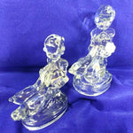 Load image into Gallery viewer, Girl and Goose Glass Bookends Vintage
