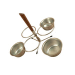 Load image into Gallery viewer, Condiments Serving Caddy Tray Scandinavian Style 3 Removal Cups Easy Serving
