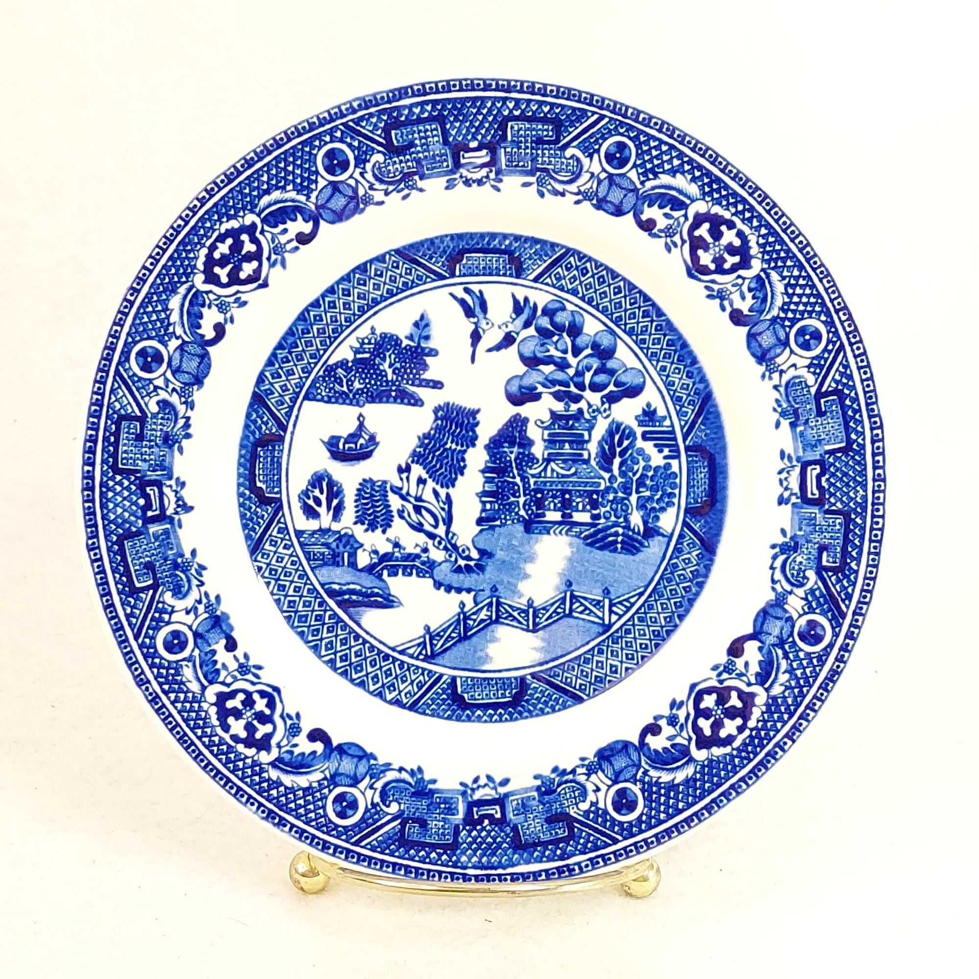 Plate Bread Butter Alfred Meakin Old Willow Blue England Vintage 6.75"