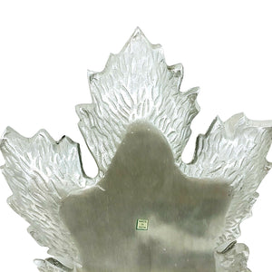 Grape Leaf Serving Dish Tray Cast Aluminum Collectible Metalware Made in India