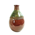 Load image into Gallery viewer, Vase Drip Glaze Pottery Cloisonne&#39; Granite Panels Wicker Ringed Felt Pad Feet
