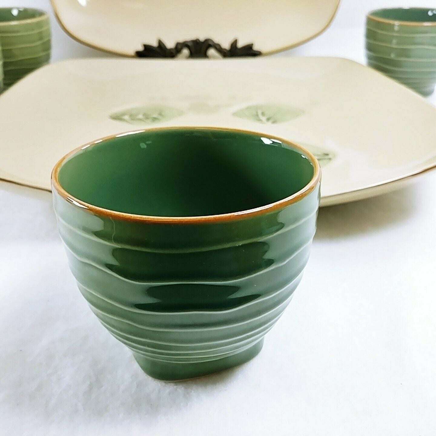 Two Serving Platters 4 Rice Bowls Cups by Charter Club Home Natura Series 1999