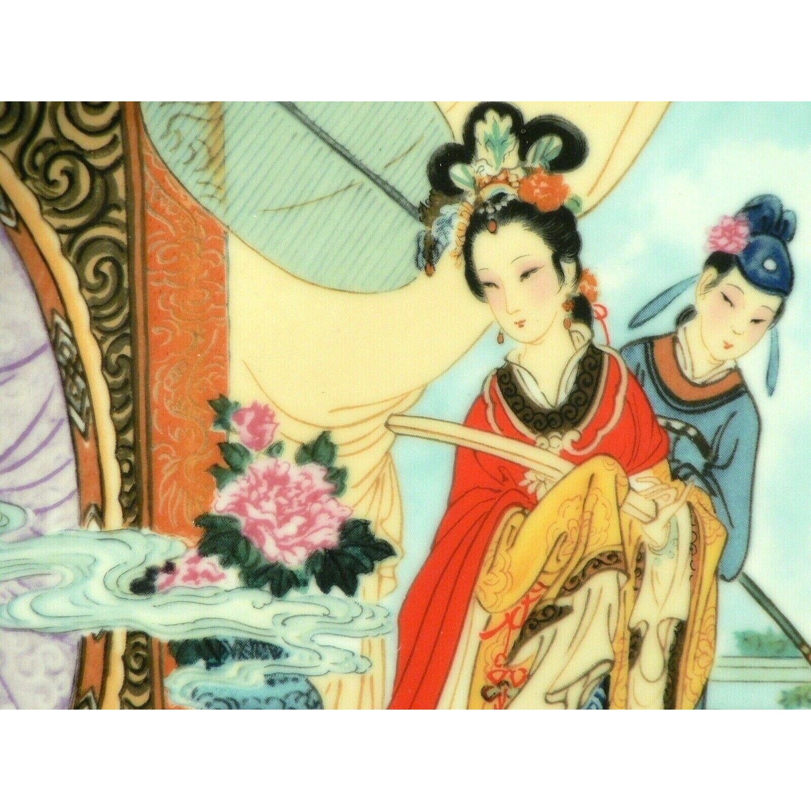 Decorative Chinese Porcelain Plate With Traditional Scene Red Mansion Limited Ed