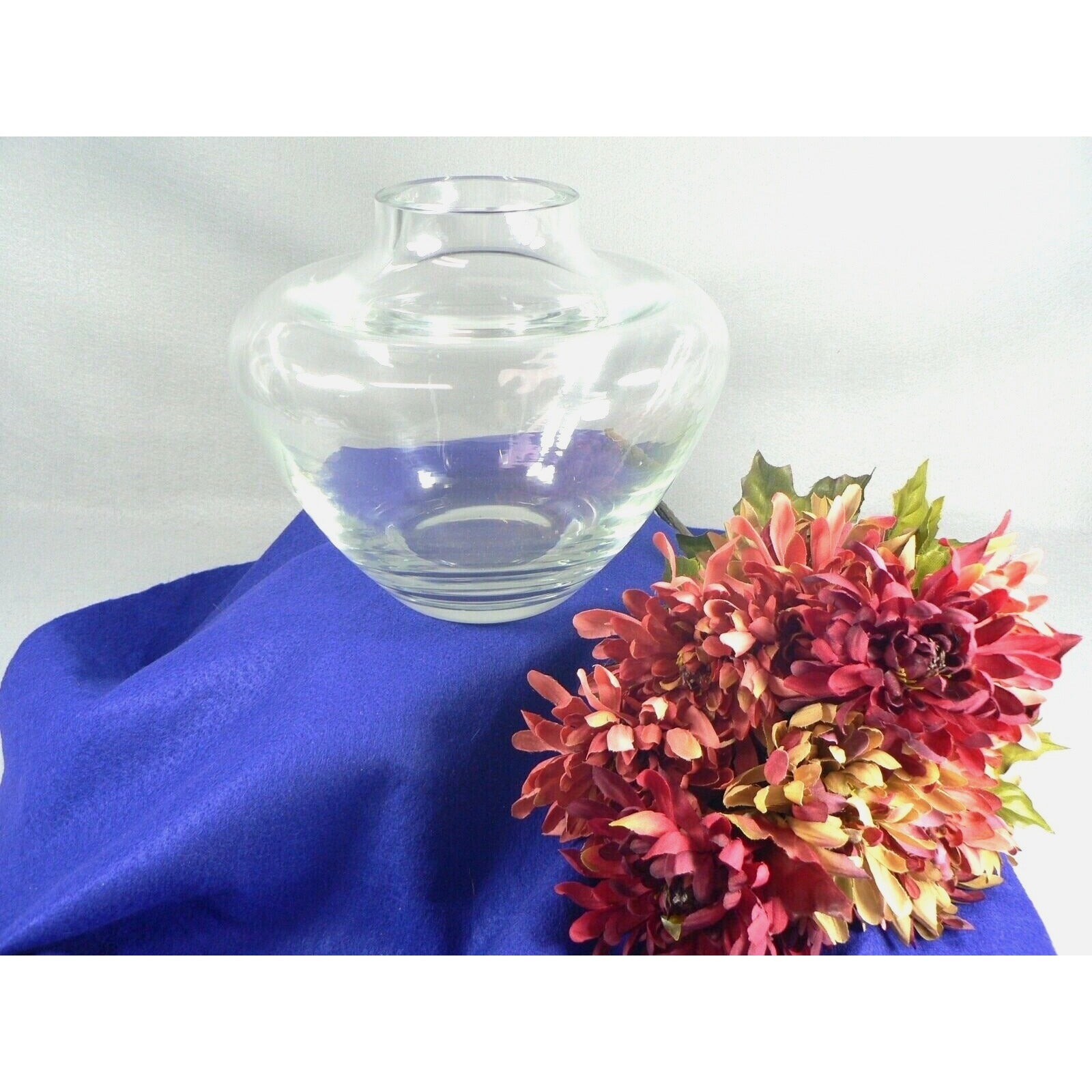 Art Glass Vase Thick Walled Modern Decorator Style