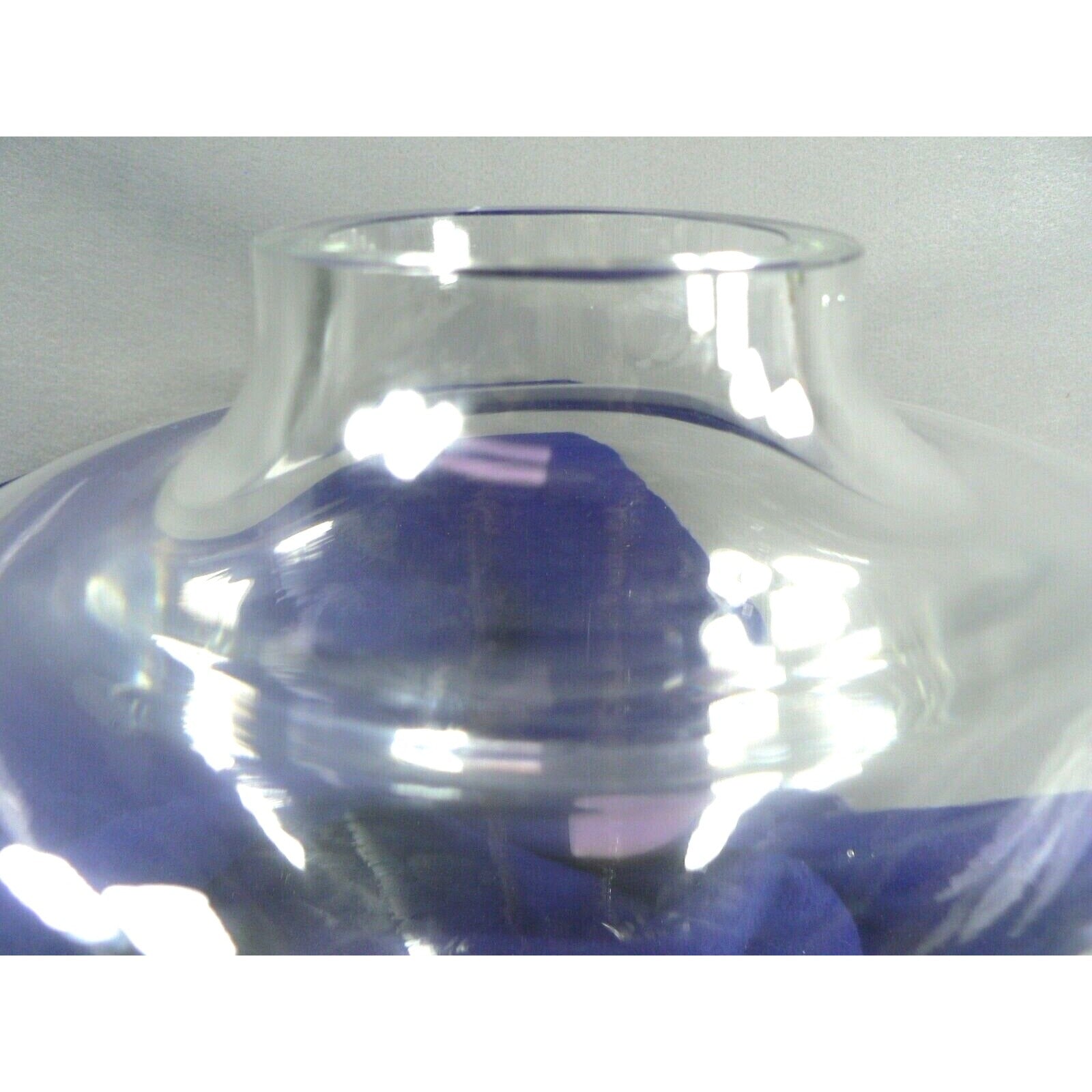 Art Glass Vase Thick Walled Modern Decorator Style