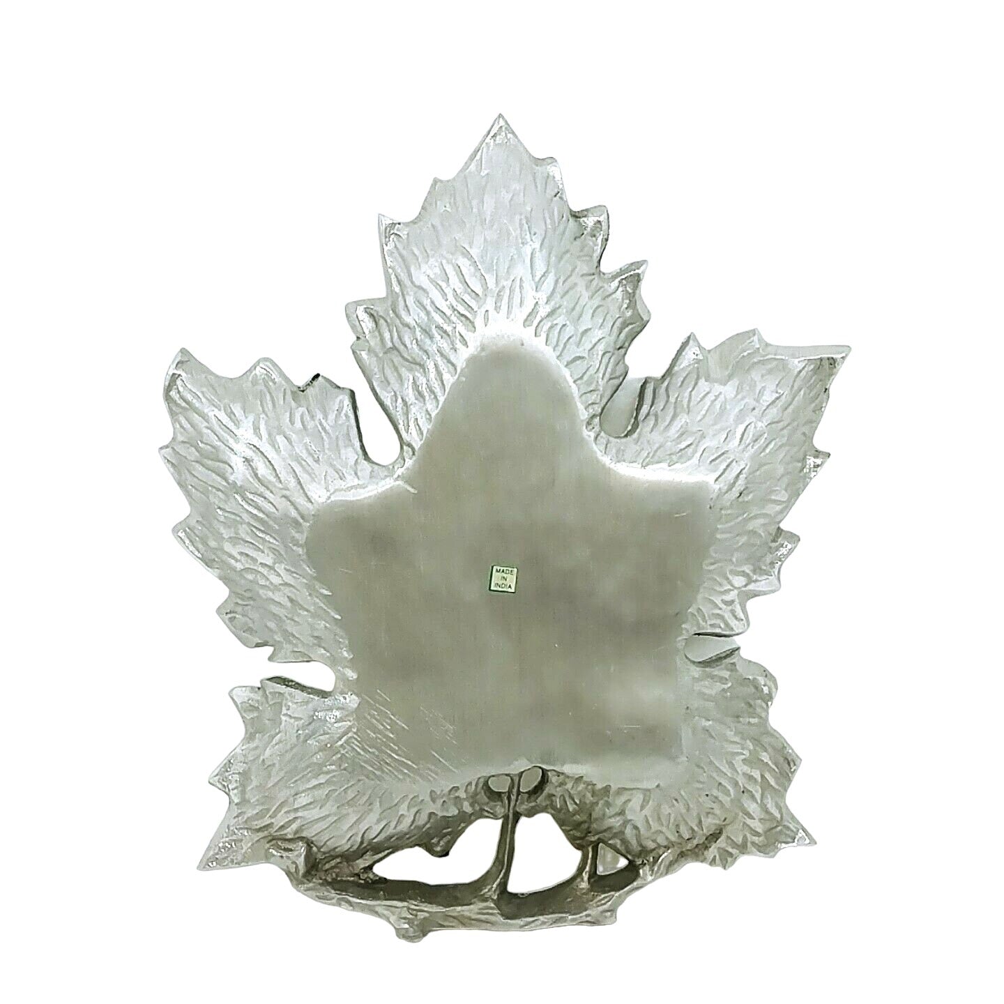 Grape Leaf Serving Dish Tray Cast Aluminum Collectible Metalware Made in India