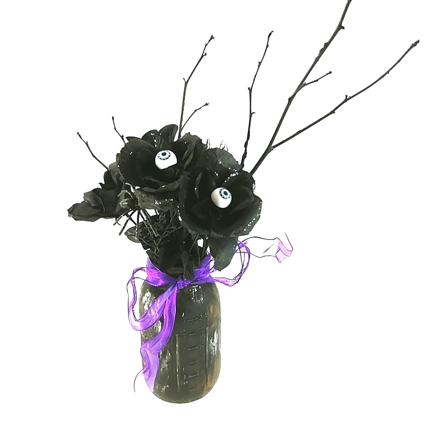 Handmade Halloween Floral Vase Decor Novelty Creepy  Spooky Eyeball
