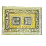 Load image into Gallery viewer, Storage Trinket Vanity Valet Box Metal Exterior Closure Hinges Embossed Floral Applique
