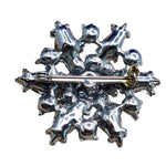 Load image into Gallery viewer, Vintage Brooch Pin With Clear Rhinestones Snowflake Starburst Design
