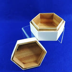 Load image into Gallery viewer, Storage Trinket Vanity Box Antoinette Agate a Pottery Barn Collectible 5&quot;
