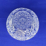 Load image into Gallery viewer, Crystal Serving Mixing Bowl Sawtooth Edge Hobstars Diamond Pattern Vintage 10&quot;
