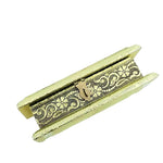 Load image into Gallery viewer, Storage Trinket Vanity Valet Box Metal Exterior Closure Hinges Embossed Floral Applique
