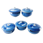 Load image into Gallery viewer, Asian Cups with Lids Tea Saki Sauce Storage Dip Ceramic Set of 5
