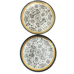 Load image into Gallery viewer, Bowl Collector Decorator Plates 2 pcs w/Wall Hangers Eclectique Kai Kai Raised Embossed Design Hallmarked on Back
