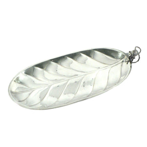 Tray Candy Nuts Condiments International Silver Co SilverPlate #8151 Leaf shape