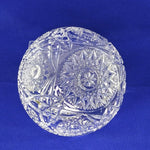 Load image into Gallery viewer, Crystal Serving Mixing Bowl Sawtooth Edge Hobstars Diamond Pattern Vintage 10&quot;
