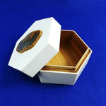 Load image into Gallery viewer, Storage Trinket Vanity Box Antoinette Agate a Pottery Barn Collectible 5&quot;
