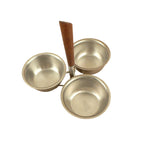 Load image into Gallery viewer, Condiments Serving Caddy Tray Scandinavian Style 3 Removal Cups Easy Serving
