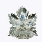 Load image into Gallery viewer, Grape Leaf Serving Dish Tray Cast Aluminum Collectible Metalware Made in India
