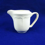 Load image into Gallery viewer, Vtg Thomson Pottery White Creamer Pitcher China 4" Microwave &amp; Dishwasher Safe
