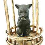 Load image into Gallery viewer, Cat Gazebo Pet Feline Floral Display Swag Hanging Metal Home Decor 18.5&quot;
