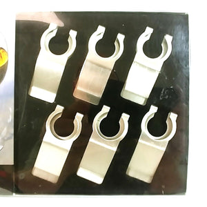Stemware Plate Clips Set of 6 Original Box Metalla Stainless Steel Partyware
