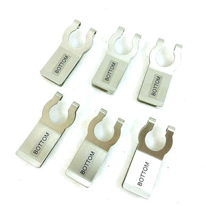 Stemware Plate Clips Set of 6 Original Box Metalla Stainless Steel Partyware