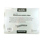 Load image into Gallery viewer, Stemware Plate Clips Set of 6 Original Box Metalla Stainless Steel Partyware
