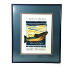 Load image into Gallery viewer, Hanford Reach Monument Saddle Mountain Wildlife Refuge Fishing Art Print  Framed
