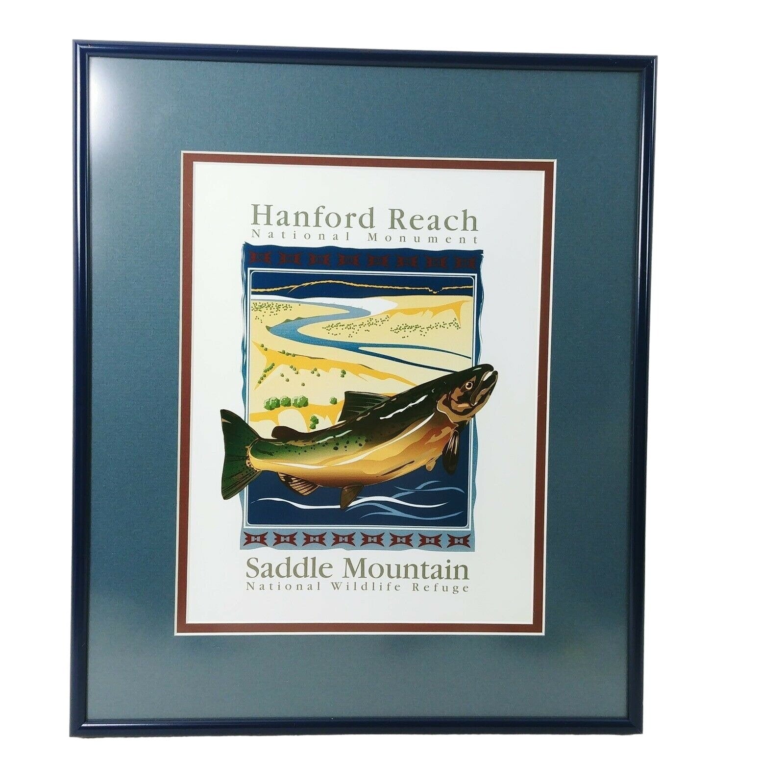 Hanford Reach Monument Saddle Mountain Wildlife Refuge Fishing Art Print  Framed