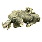 Load image into Gallery viewer, Asian style Ox Sculpture with figurine etched resin
