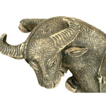 Load image into Gallery viewer, Asian style Ox Sculpture with figurine etched resin
