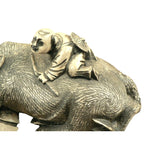Load image into Gallery viewer, Asian style Ox Sculpture with figurine etched resin
