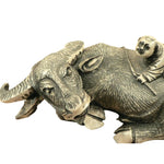 Load image into Gallery viewer, Asian style Ox Sculpture with figurine etched resin
