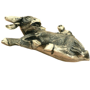 Asian style Ox Sculpture with figurine etched resin