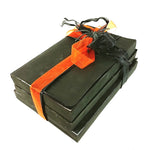 Load image into Gallery viewer, Halloween Book Stack Decor With Orange &amp; Black Ribbons and a Spooky Spider
