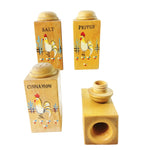 Load image into Gallery viewer, Vintage Wooden Spice Jar Set With Hand Painted Rooster Design &amp; Screw Lids 4 pcs
