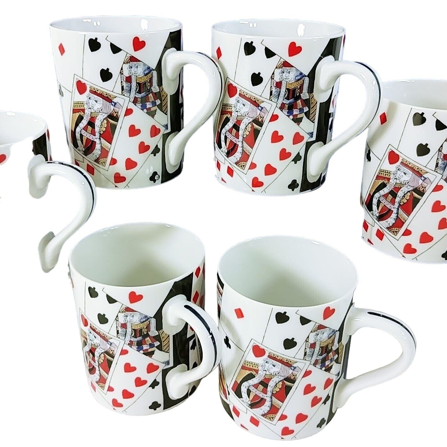 Coffee Cups Poker Bridge Canasta Card Game Party Williamsburg Foundation 8 pcs