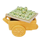 Load image into Gallery viewer, Fitz and Floyd Candy Box with Lid Fitz Omnibus Village Green Apple Annie Cart
