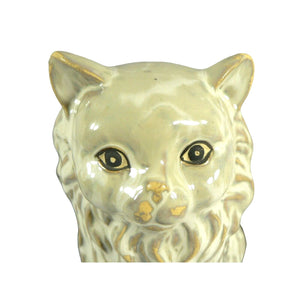 Cat Figurine Statue Home Decor Sitting Pose Unbranded Glazed Ceramic