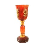 Load image into Gallery viewer, Candle Holder Transparent Amber Stemmed Table Decor 16&quot; Tall Uttermost by Design
