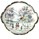 Load image into Gallery viewer, Dish Japanese Trinket Vanity Serving Dish with Moriage Raised Beaded Finish
